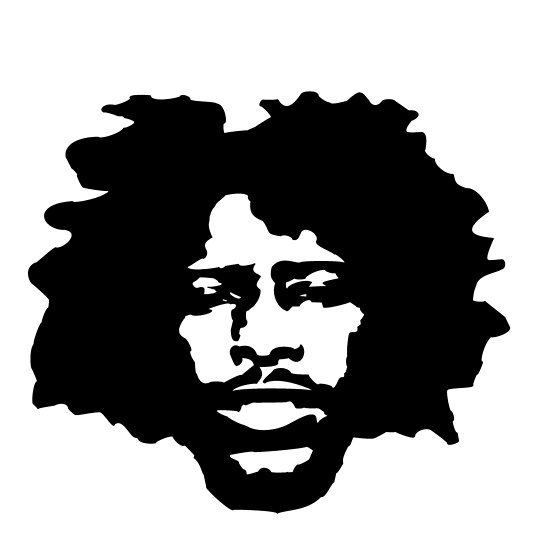 550x547 Big Afro Hair Silhouette