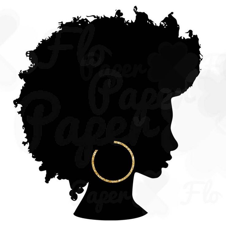 736x736 Afro Silhouette Png Gold Hoops Clip Art Black Natural Hair Png