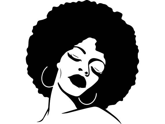 Afro Lady Silhouette at GetDrawings | Free download