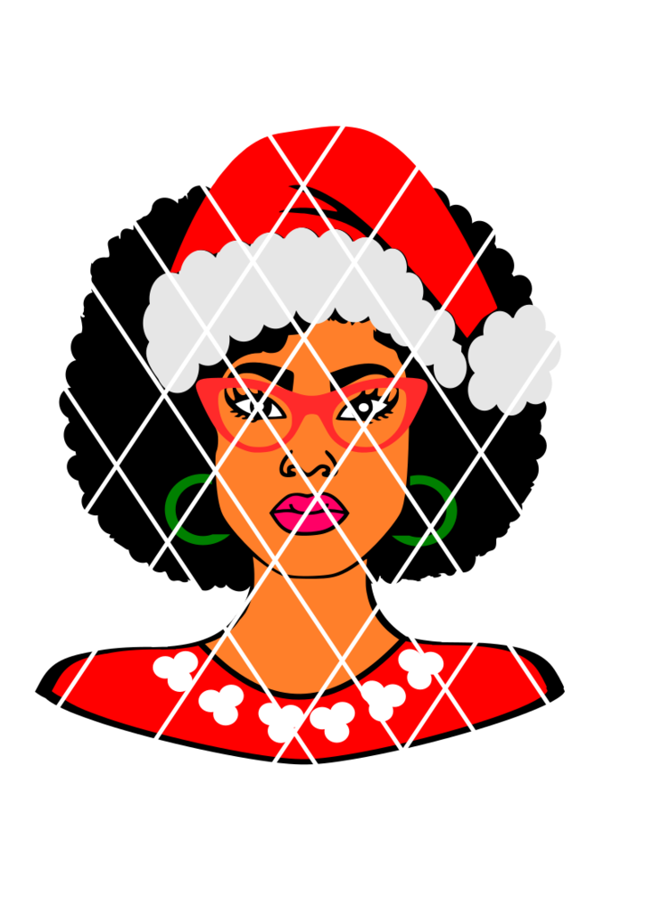 724x1024 Mrs Claus Svg, Afro Santa Svg, Afro Lady Svg,kenya Lady
