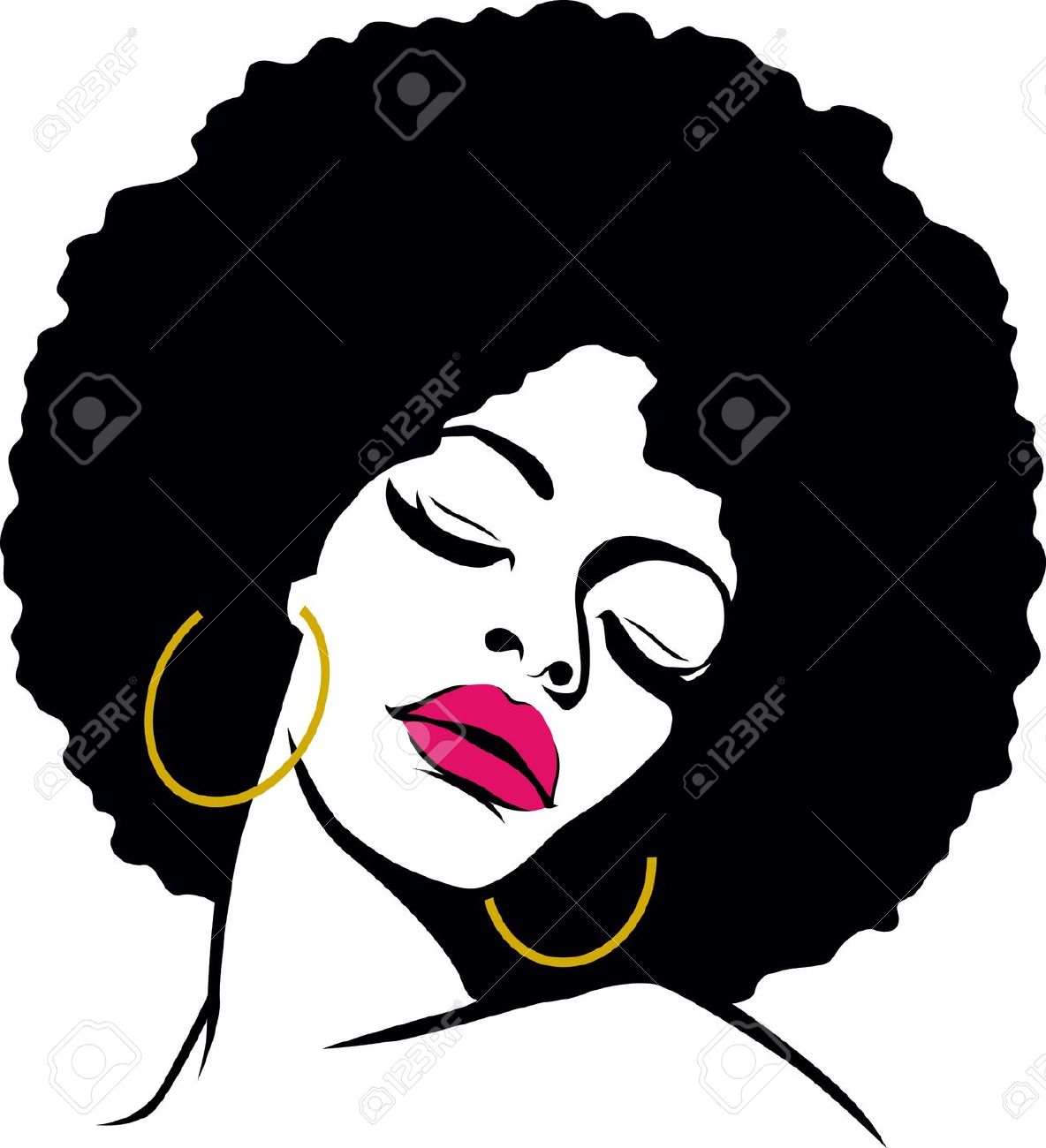 1184x1300 Afro Hair Hippie Woman Pop Art Royalty Free Cliparts, Vectors,