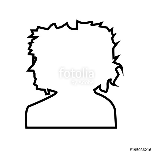 500x500 Afro Silhouette Imagesoutline On White Background Stock Image