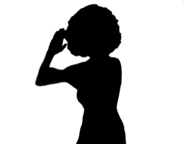 638x480 Woman With Afro Does Karate Against Sunset Style Background Stock