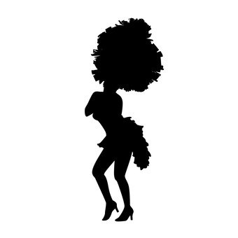 340x340 Free Silhouette Vector Afro, An Illustration