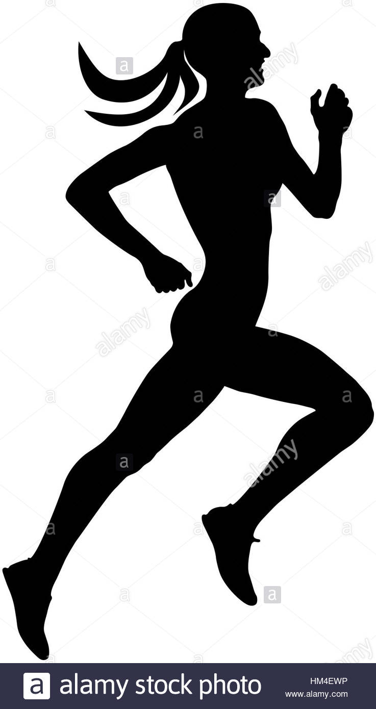 737x1390 Black Silhouette Female Runner Athlete Stock Photos Amp Black