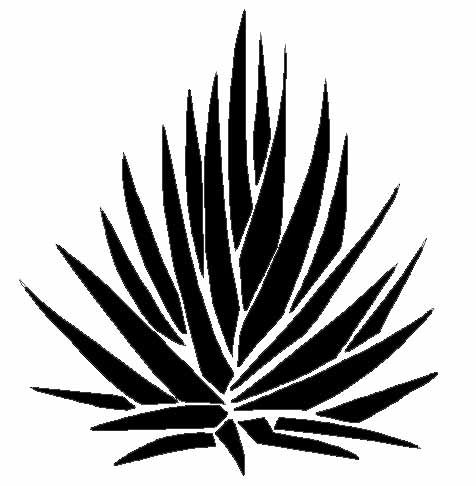 476x486 Agave Stencil