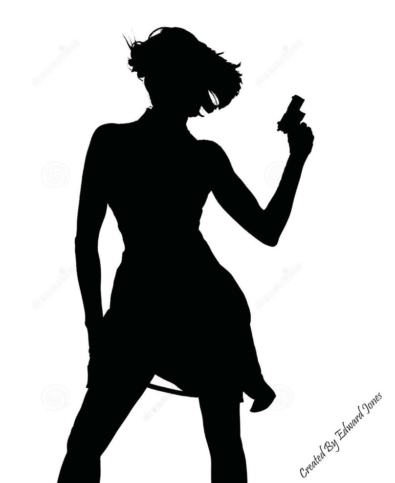 808x989 Female Agent Silhouette By Eddyrailgun