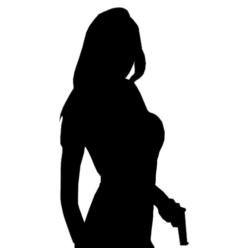 500x500 Female Secret Agent Silhouette