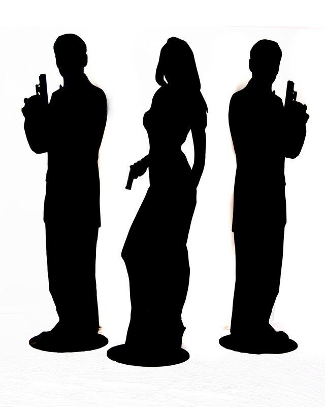 640x800 Secret Agent Silhouette James Bond