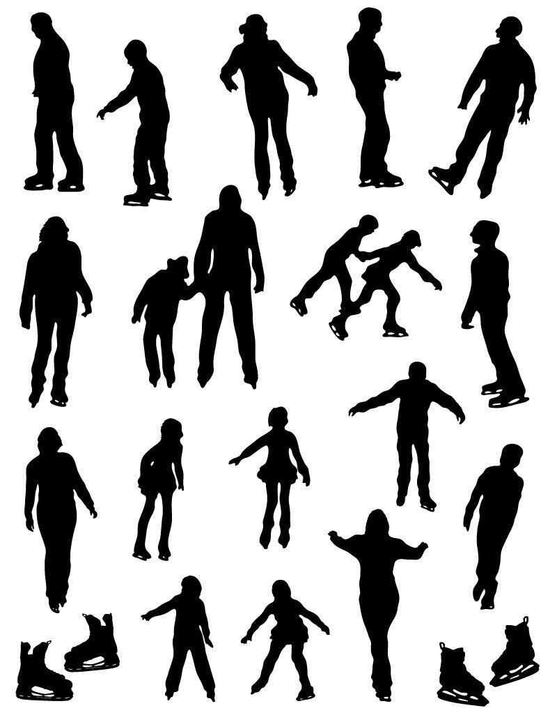 800x1026 Skating Silhouette Vector [Ai]