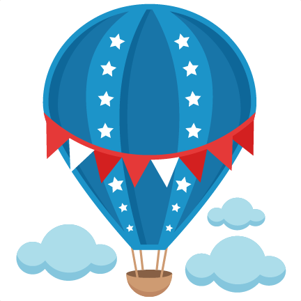 432x432 Patriotic Hot Air Balloon Svg Scrapbook Cut File Cute Clipart