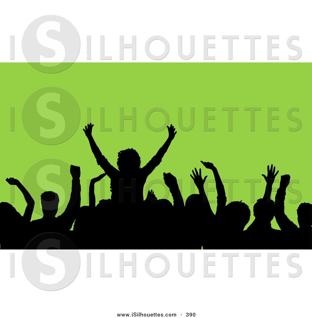 1024x1044 Silhouette Clipart Of A Black Silhouetted Crowd Waving Their Hands