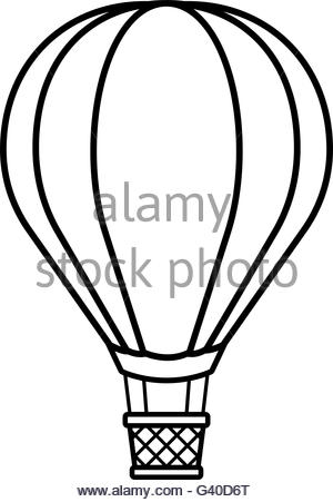 300x451 Sketch Silhouette Set Flying Balloons And Serpentine Stock Vector