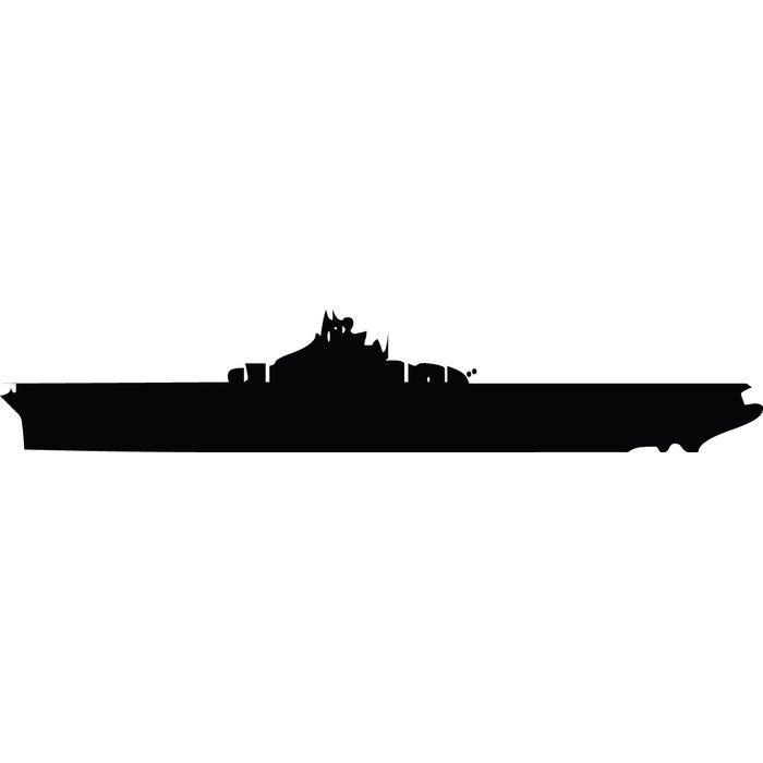 700x700 Wallhogs Haynes Aircraft Carrier Silhouette Cutout Wall Decal