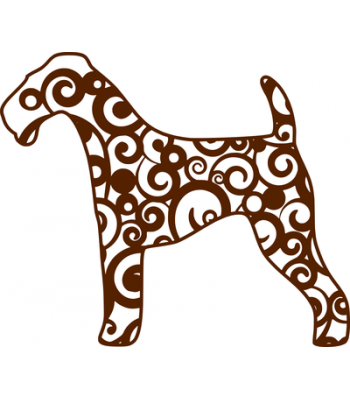 350x400 Airedale Terrier Silhouette