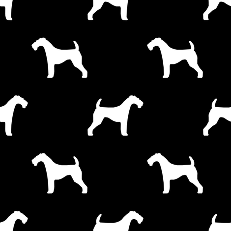 470x470 Airedale Terrier Silhouette Dog Fabric Black Wallpaper