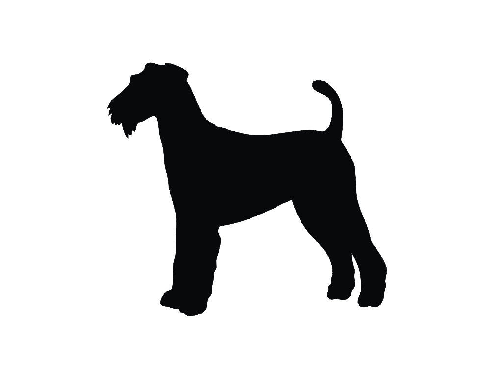 1024x768 Airedale Terrier V2 Dog Silhouette Custom Die Cut Vinyl Decal