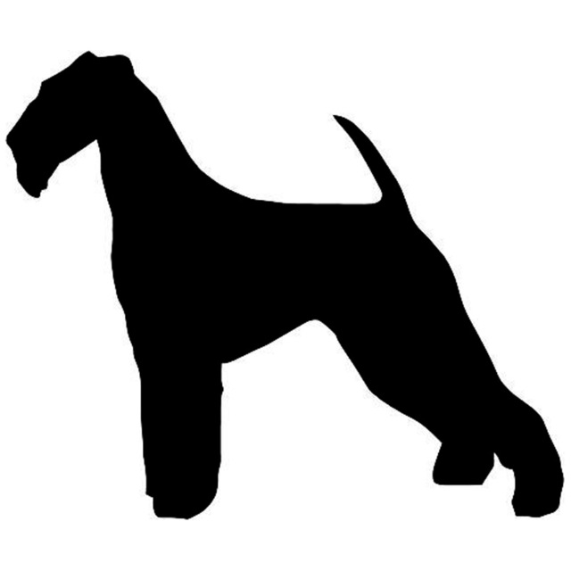 640x640 11.39.5cm Airedale Terrier Dog Car Stickers Decals Funny Car