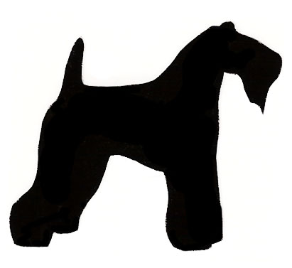 411x377 Kerry Blue Terrier Silhouette