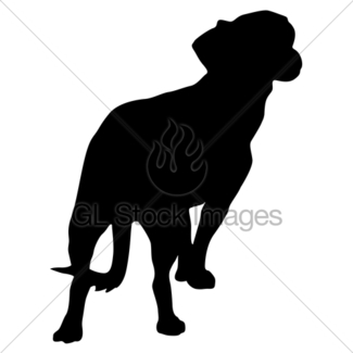 325x325 Airedale Terrier Dog Silhouette On A White Background Gl Stock