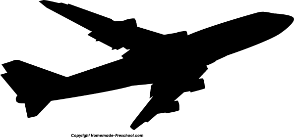 593x279 Silhouette Airplane