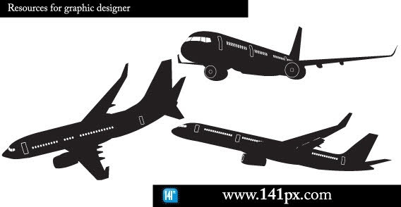 568x294 Airplane Silhouettes Free Vector Free Vector In Encapsulated