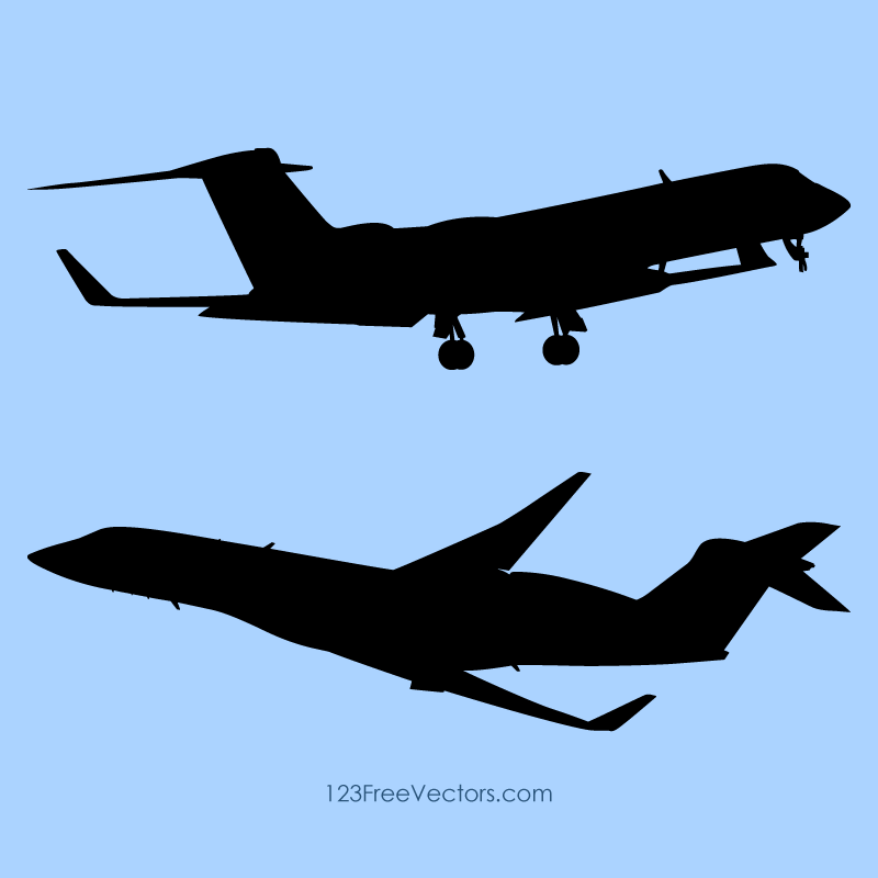 800x800 Airplane Silhouette Vector Free Download Free Vector Art Free