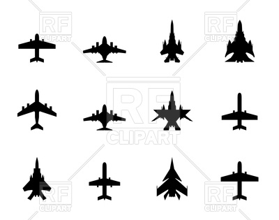400x315 Icons Of Airplanes Royalty Free Vector Clip Art Image