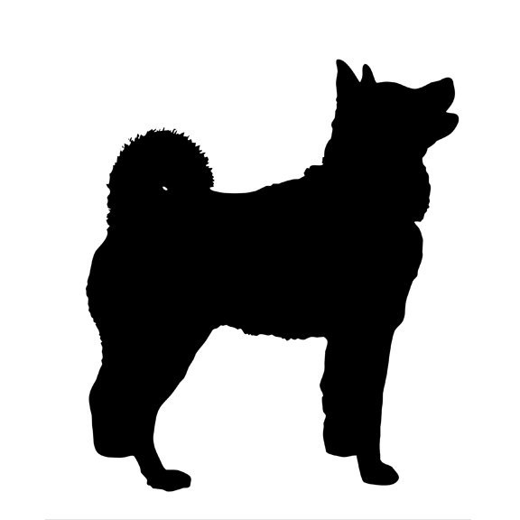 576x576 Akita Silhouette Vinyl Decal By Wilsongraphics On Zibbet