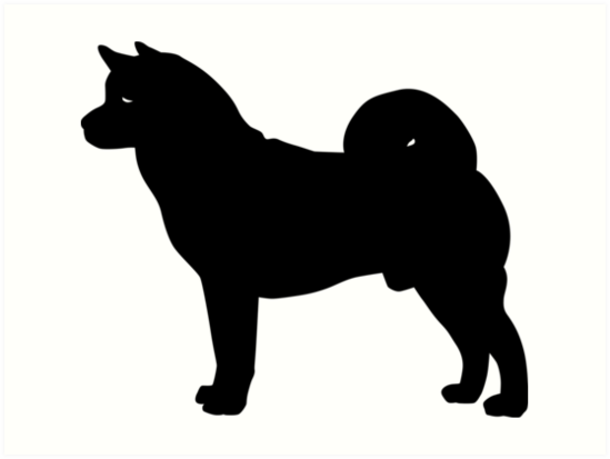 549x413 Akita Dog Silhouette Art Prints By Idrawsilhouettes On Redbubble