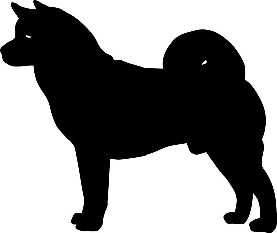 550x463 Akita Dog Silhouette Photographic Prints By Idrawsilhouettes