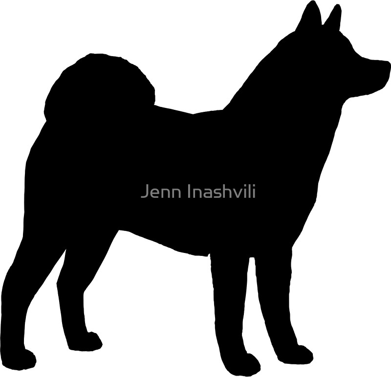 800x772 Akita Silhouette(S) Stickers By Jenn Inashvili Redbubble