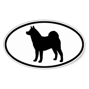 307x307 Akita Silhouette Stickers Zazzle