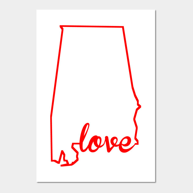 630x630 Alabama Love State Silhouette