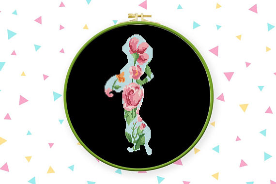 570x380 Jasmine Cross Stitch Pattern Aladdin Disney Princess