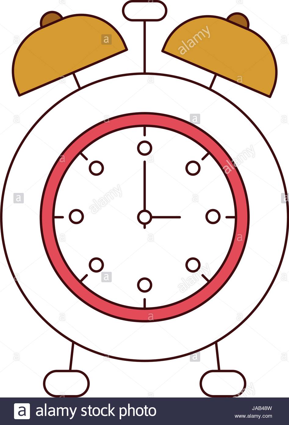 947x1390 Silhouette Color Sections Of Alarm Clock Stock Vector Art