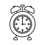 160x160 Sketch Blurred Silhouette Image Alarm Clock Vector Illustration