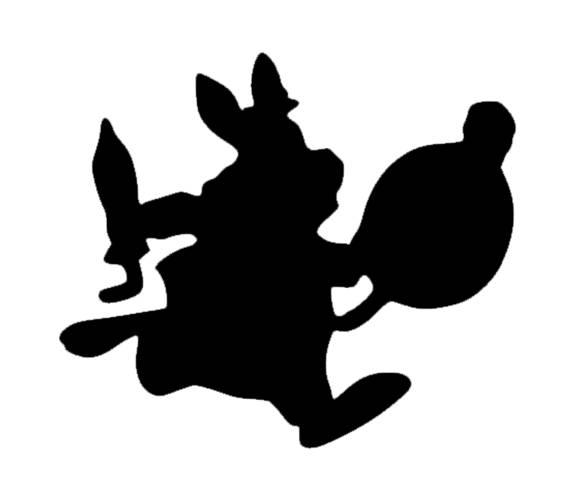 570x487 White Rabbit From Alice In Wonderland Disney Magic Band Decal