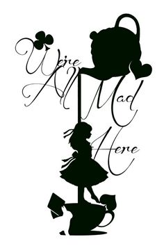 236x354 Alice In Wonderland Silhouettes Digital Collage Sheet Alice