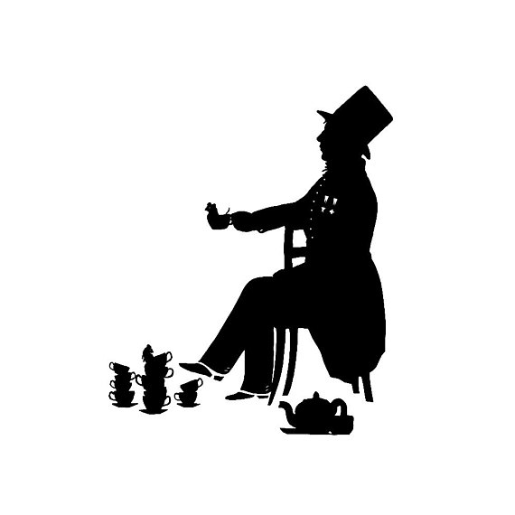 570x570 The Mad Hatter Alice In Wonderland Silhouette Print Lewis