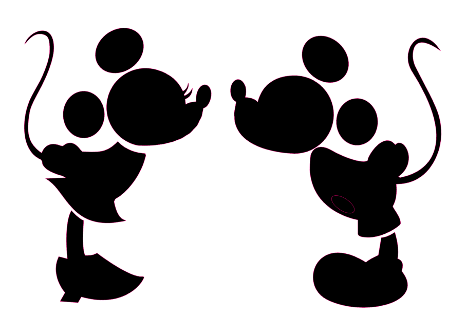 907x650 Mickey And Minnie Kiss Very Cute Disney Mickey Cut File