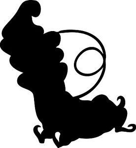 276x300 Window Wall Display Alice In Wonderland Caterpillar Silhouette