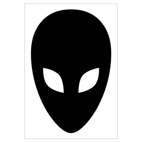460x460 Alien Silhouette Wall Art