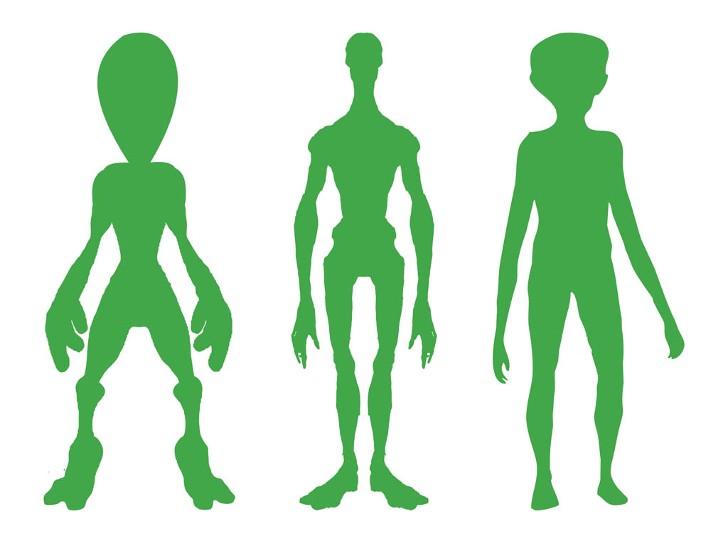 1024x765 Alien Silhouettes Set Vector Art Amp Graphics