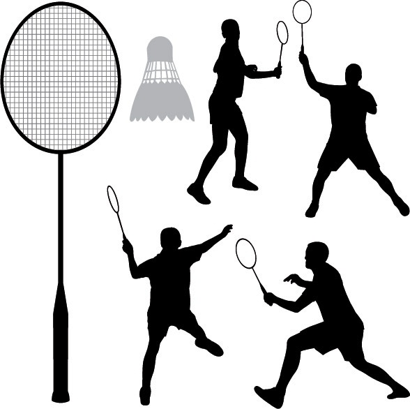 588x586 Badminton Silhouette Vector Free Vector In Encapsulated Postscript
