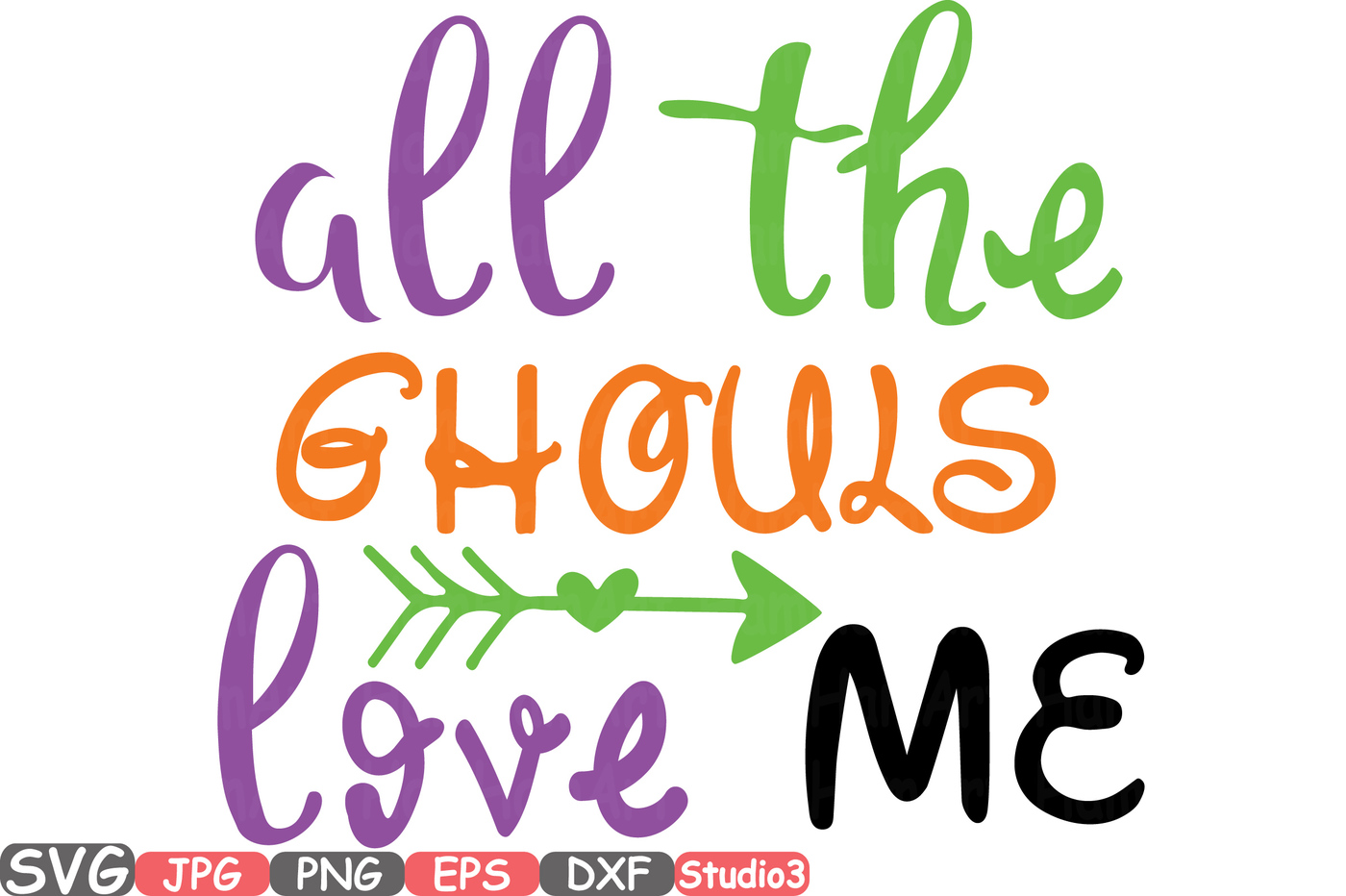 1400x932 All The Ghouls Love Me Silhouette Svg Cutting Files Digital Clip