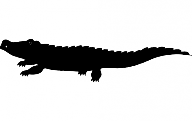 800x505 Crocodile Silhouette Vector Dxf File Free Download