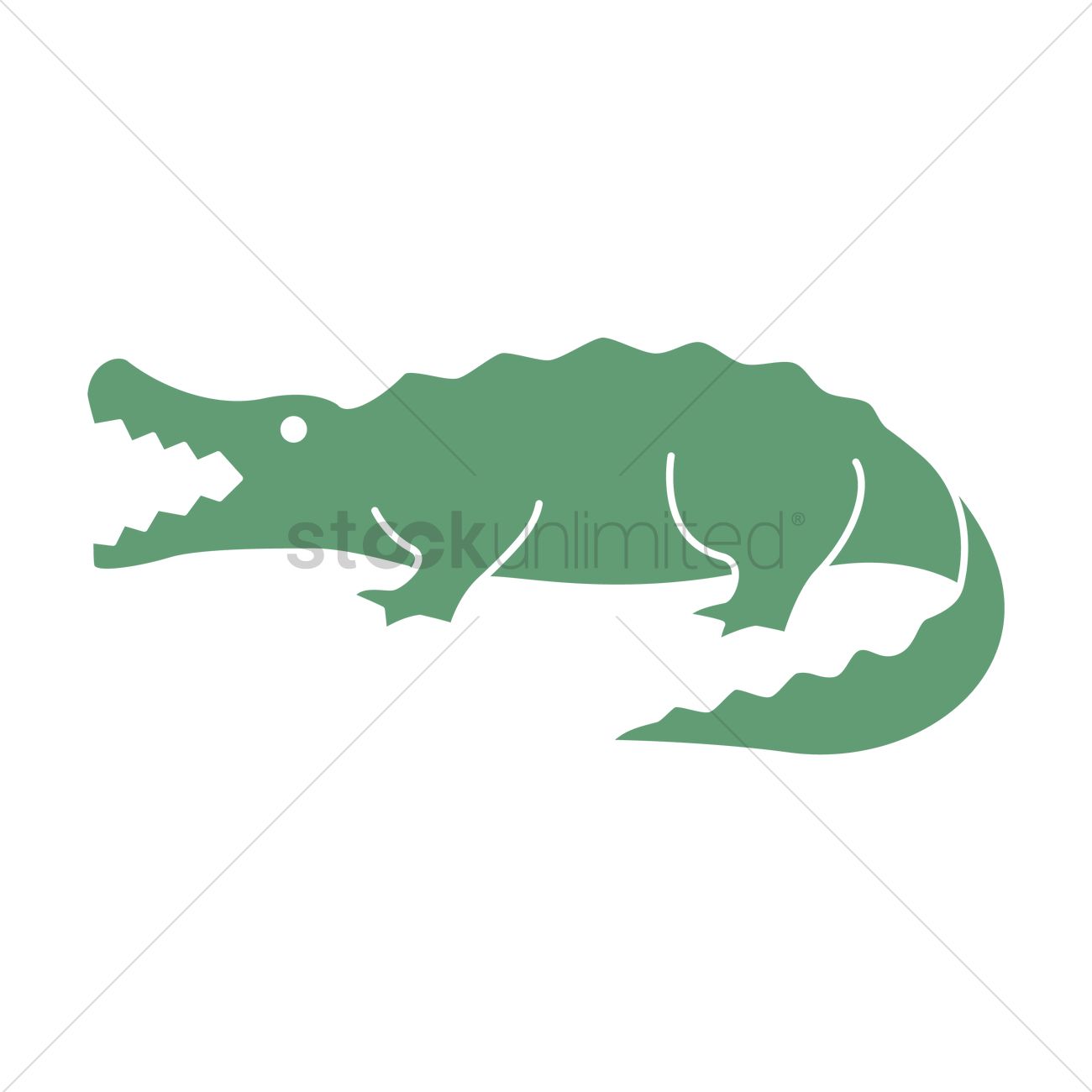 1300x1300 Crocodile Vector Image