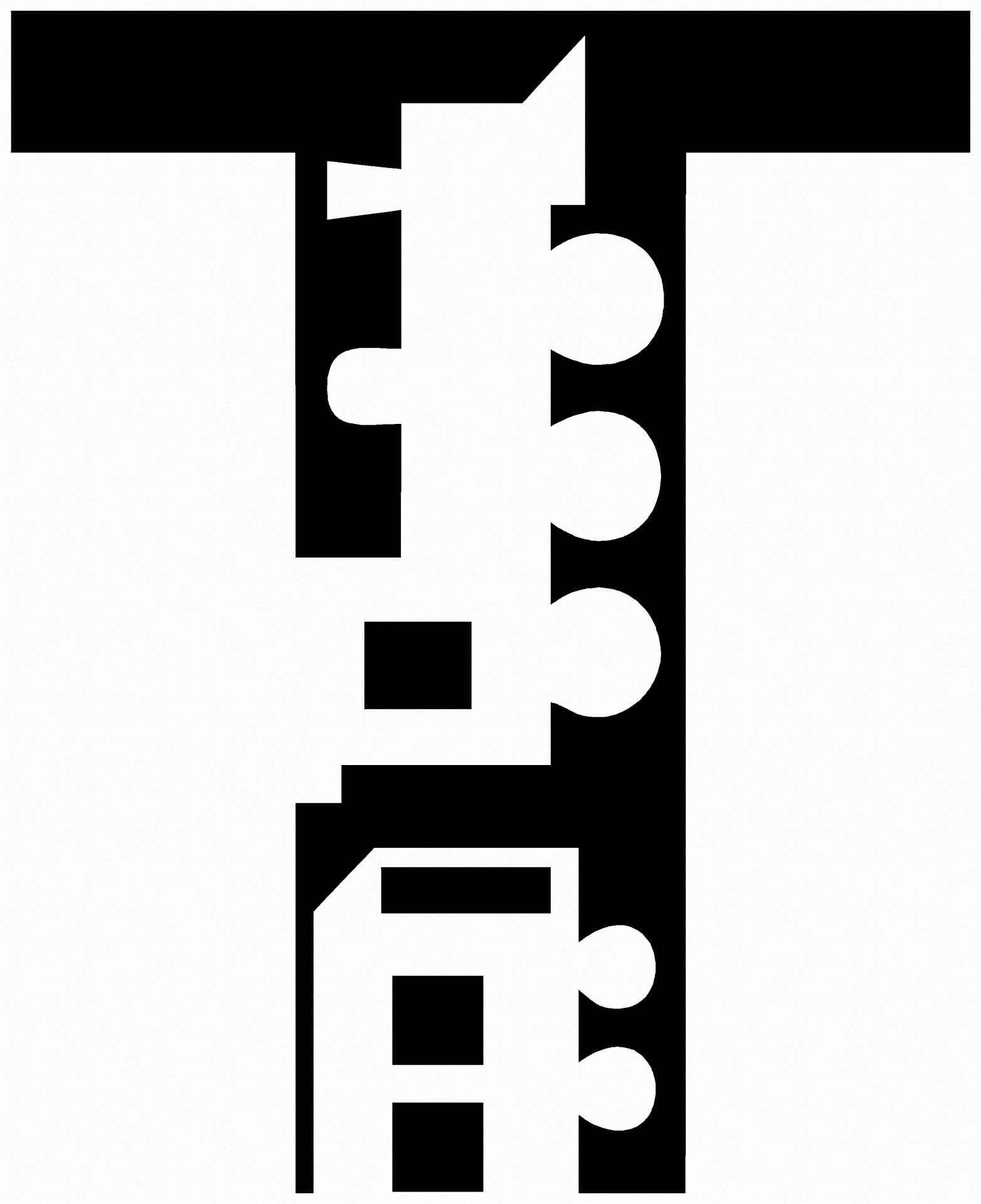 1564x1920 Alphabet Silhouette Letter T Free Stock Photo