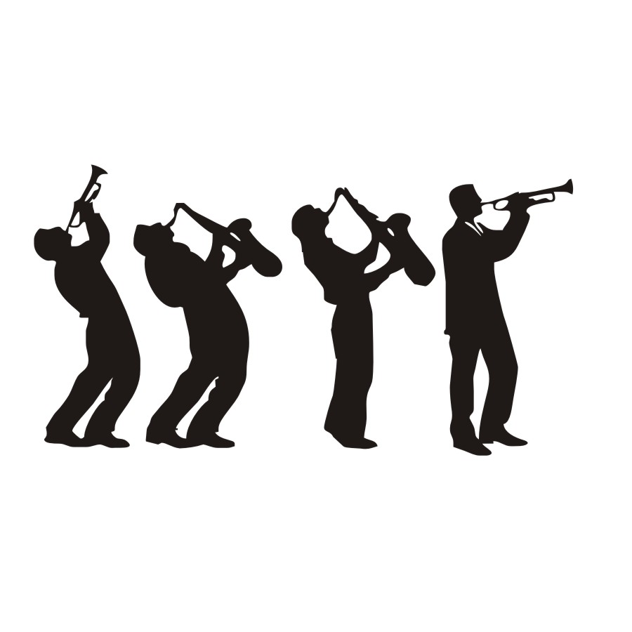 900x900 4 Musician Wall Stickers Creative Music Group Art Design Boys